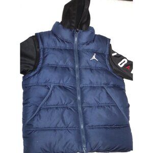 Jordan Kids Puffer Vest Black Hoodie Size S Streetwear Minimalist Aesthetic